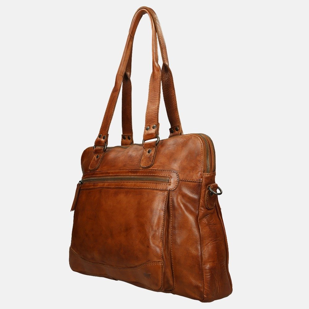 Bear Design – Leren Laptop Tas - Cognac - Afbeelding 2