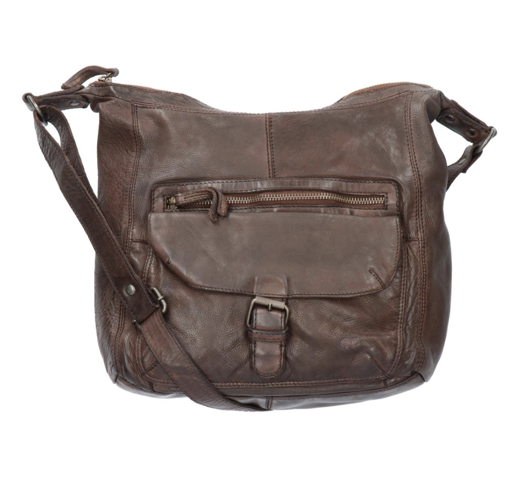 Bear Design – Leren Scouder Tas - Bruin