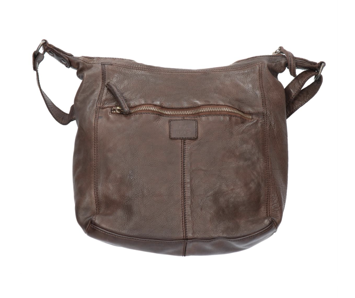 Bear Design – Leren Scouder Tas - Bruin - Afbeelding 2