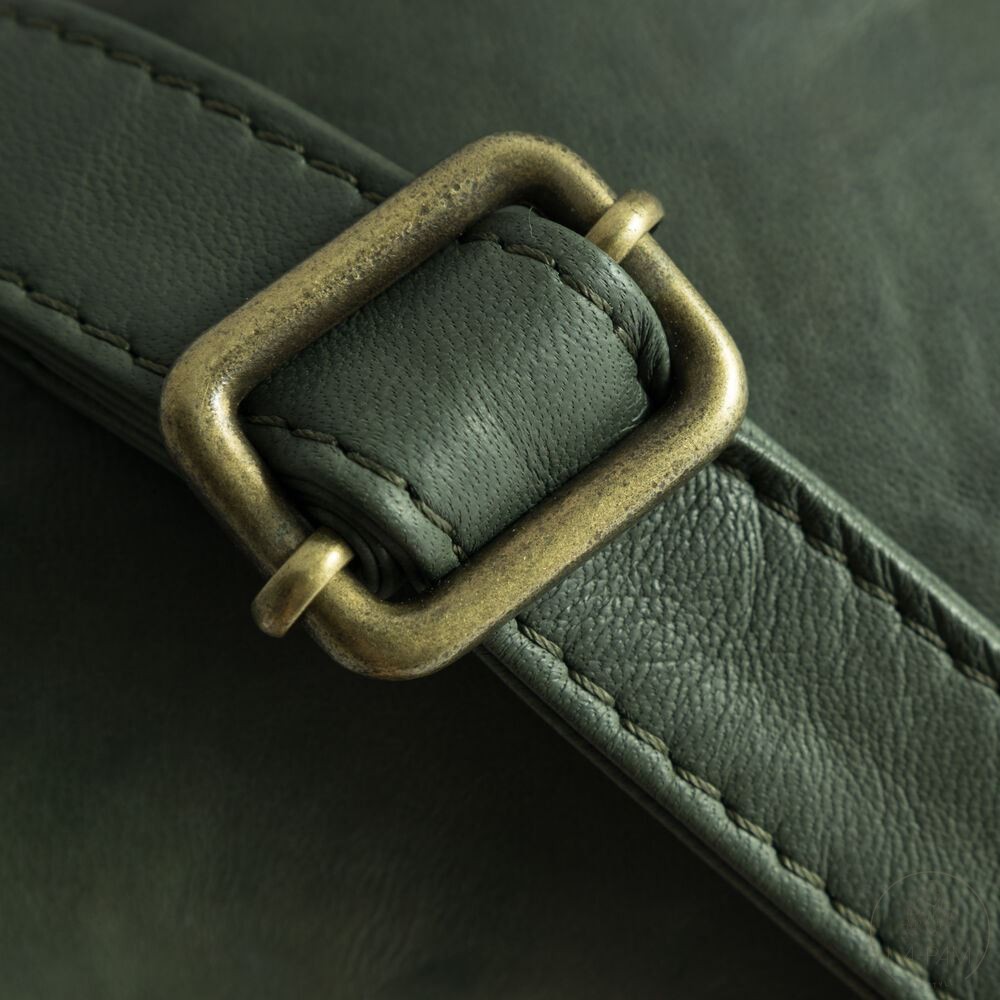 DEPECHE Bag – Bumbag in vintage look met voorvak – Donker Groen - Afbeelding 5