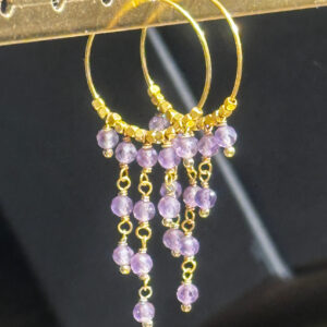 Ibu Jewels – Oorbel Dancy Hoop - Amethist