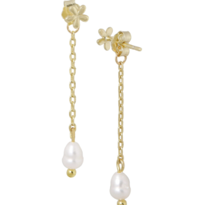 Ellen Beekmans – Oorstekers – Met pareltje (behind the ear) Gouden Bloemetje