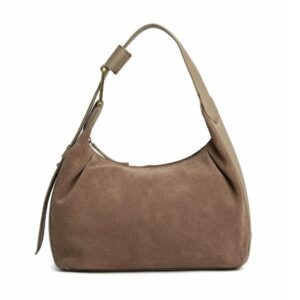 Depeche – Handtas, Madrid – Taupe van Suède en Rundleer