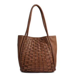 Depeche – Handgeweven Shopper Tas, Warschau – Vintage Cognac Rundleer