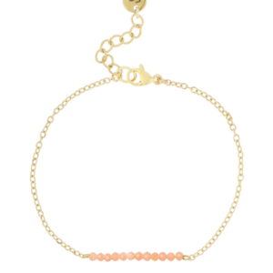 Ellen Beekmans – Armbandje – met 12 Fijne Apricot Gemstones