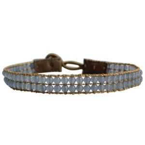 Ibu Jewels – Armband Cap Lise – Blauwe Chalcedony