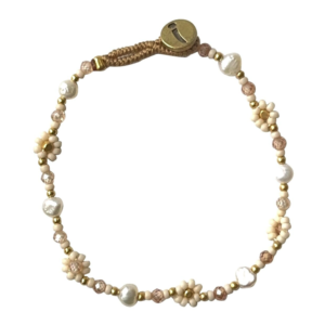 Ibu Jewels – Armband Lulu Flower – Antique Beige