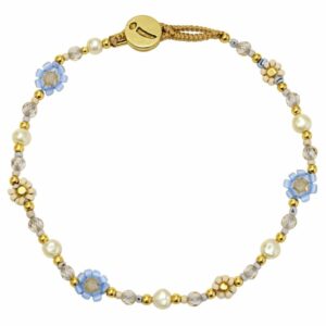 Ibu Jewels – Armband Lulu Flower – Baby Blue