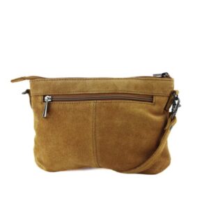 Alternative view of Bear Design – Suède schoudertasje 'Julie' – Cognac