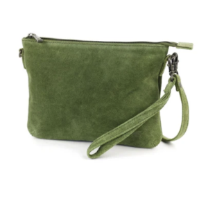 Bear Design – Suède schoudertasje 'Julie' – Moss Green