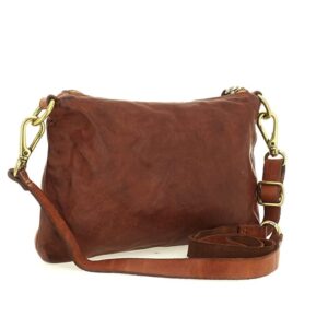 Campomaggi – Leren Crossbodytas "GRETA" met strass-steentjes – Cognac
