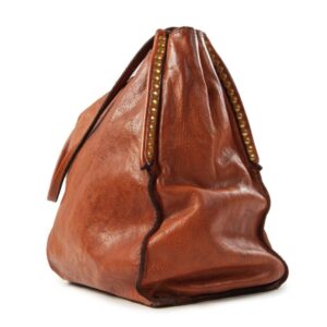 Alternative view of Campomaggi – Leren shopper met studs “VIOLA”  – Cognac
