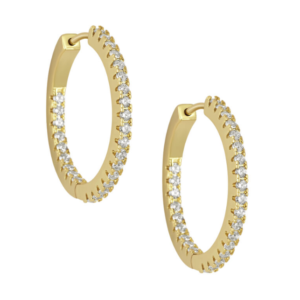 Ellen Beekmans – Oorringen met strass – Goud (2.8cm)