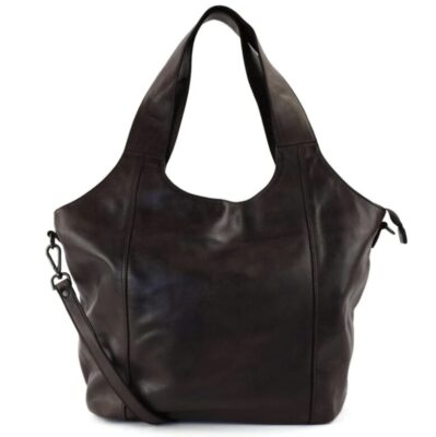 Bear Design – Leer, Ruime shopper/buideltas 'Aurora' – Brown