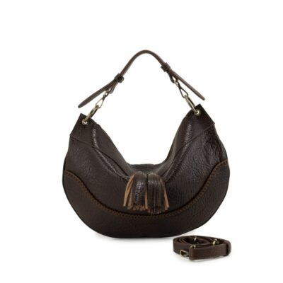 Ripani – Leren Schoudertas “Lara”, L – Moro