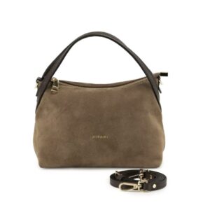Ripani – Suède met Leren Handtas “Maya”, S – Tortora