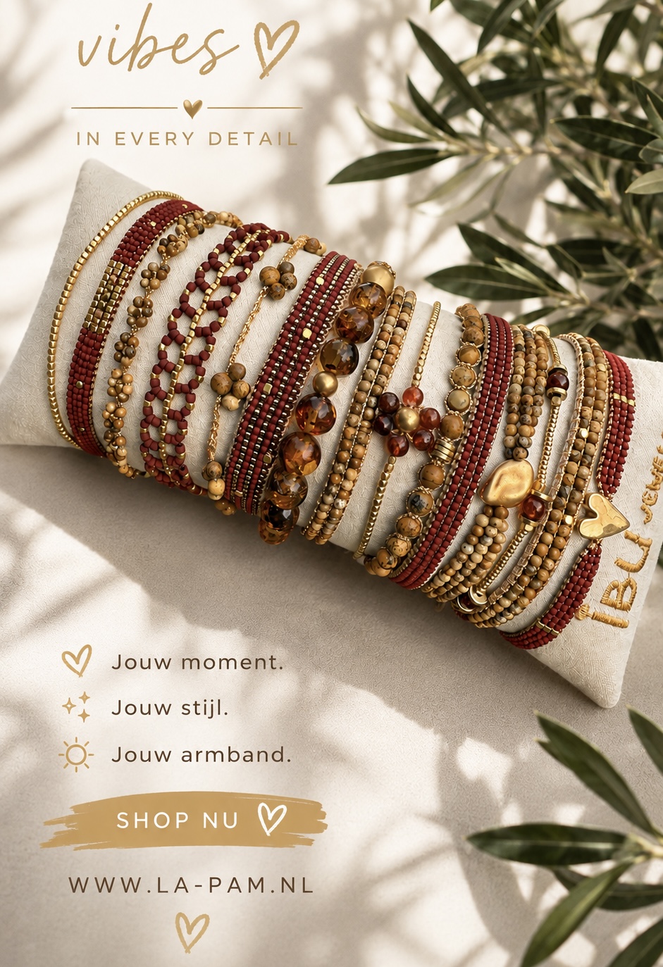 Ibu Jewels – Armband The Bar – Maroon - Afbeelding 2