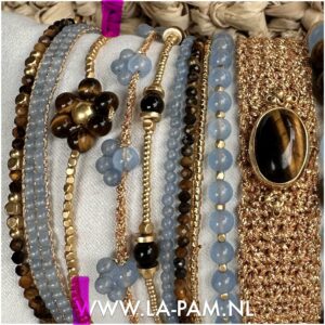 Ibu Jewels – Armband Lulu Daisy Flower – Tiger Eye
