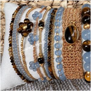 Ibu Jewels – Armband Pippi Paw – Blue Chalcedony
