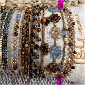 Ibu Jewels – Armband Lulu Moos – Blue Chalcedony