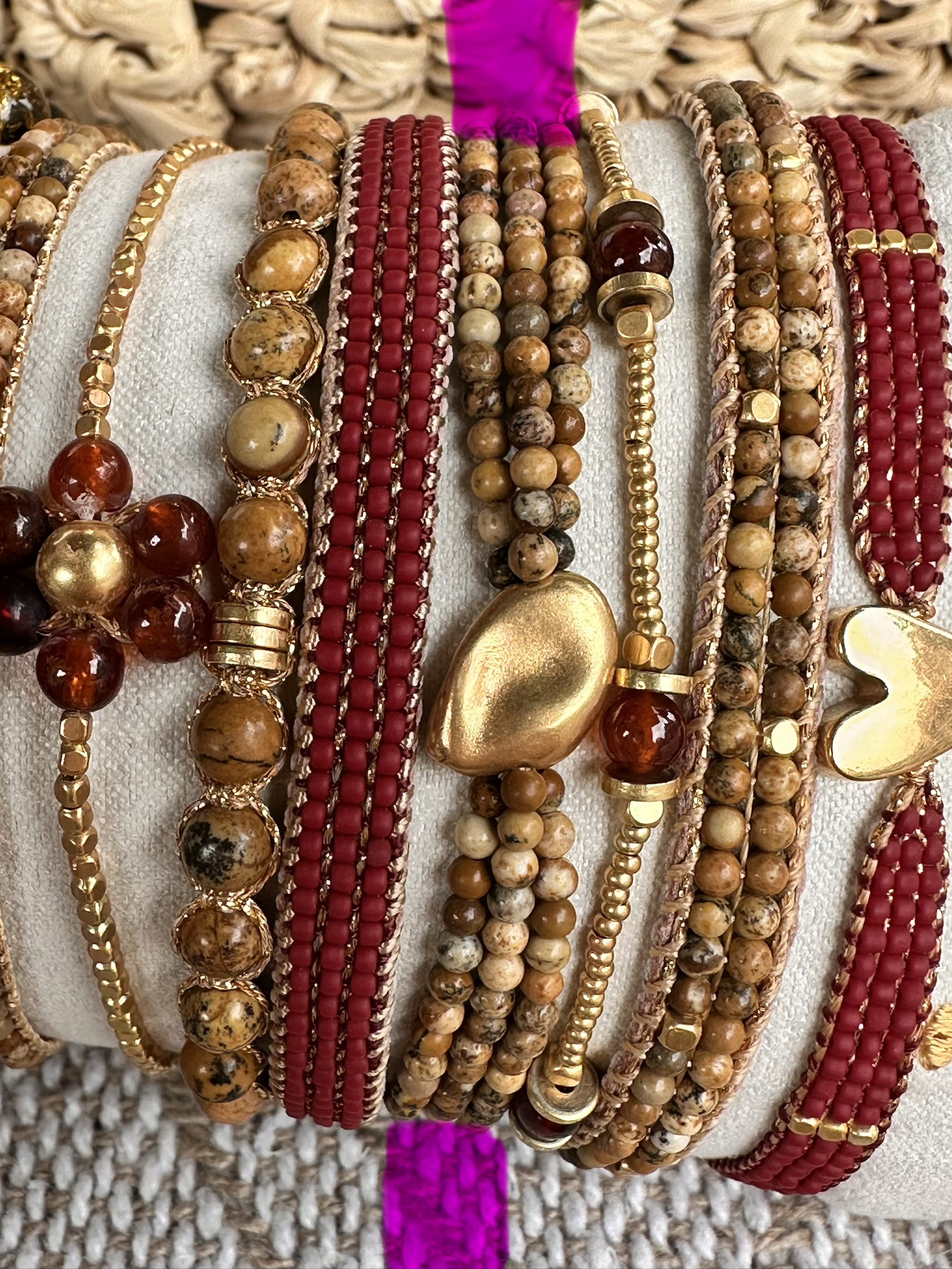 Ibu Jewels – Armband Lulu Fresh – Desert Jasper - Afbeelding 2