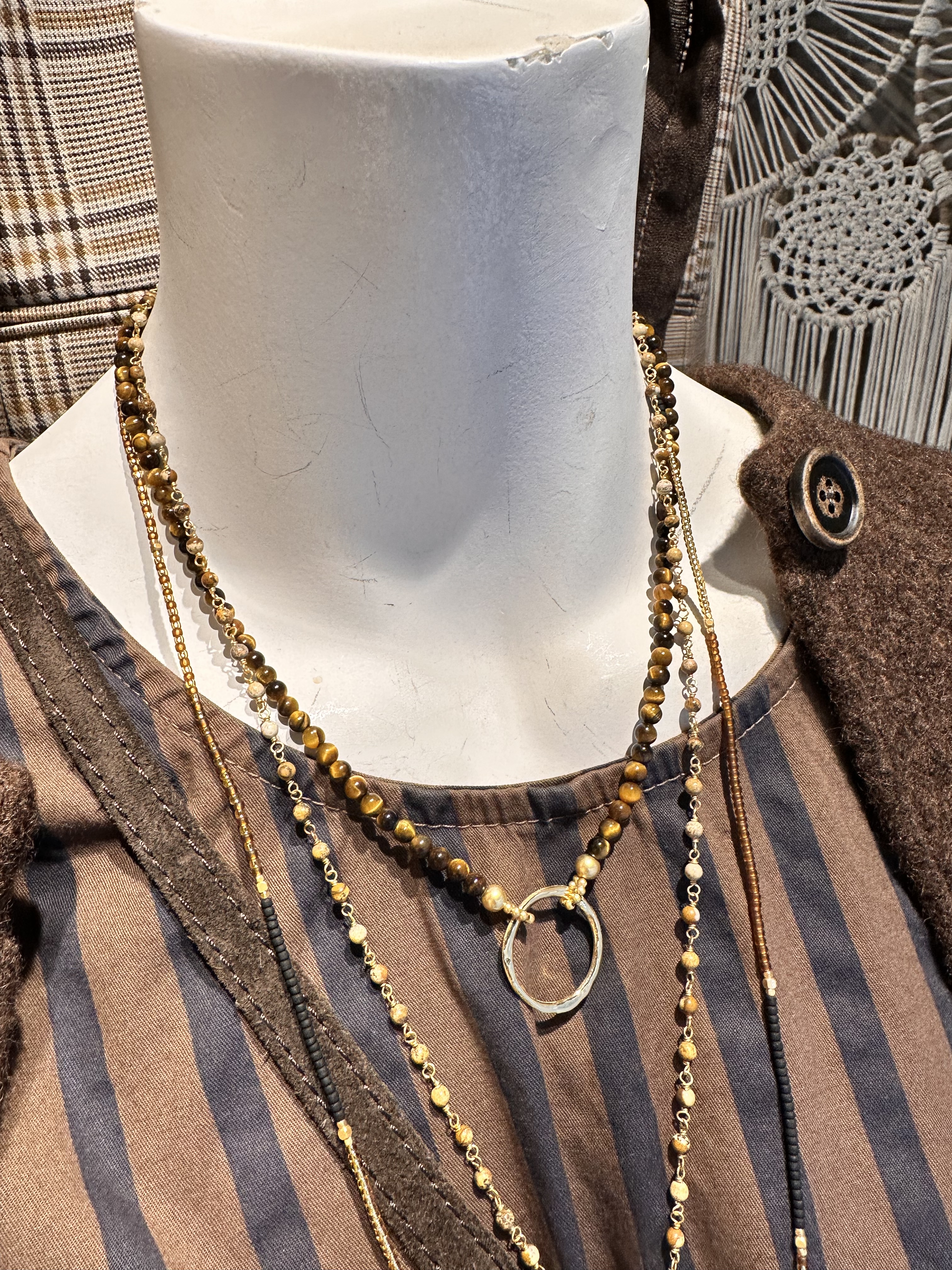 Ibu Jewels – Ketting Kelly – Tiger Eye - Afbeelding 2