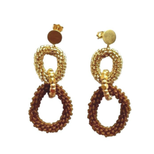 Ibu Jewels – Oorbel Troy – Brown