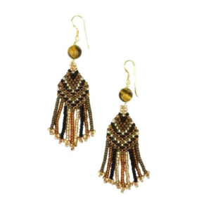 Ibu Jewels – Oorbel Sedona – Mix Black Brown