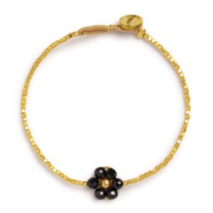 Ibu Jewels – Armband Lulu Daisy Flower – Onyx