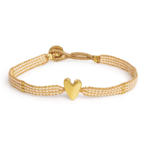 Ibu Jewels – Armband Jill Heart – Antique Beige