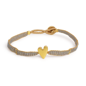 Ibu Jewels – Armband Jill Heart – Grey