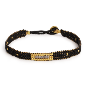 Ibu Jewels – Armband Jill 5 Stones – Black