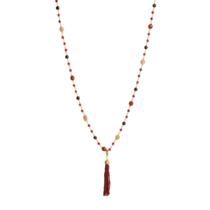 Ibu Jewels – Ketting Luna – Garnet Mix
