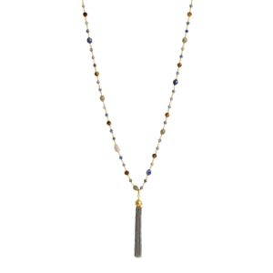 Ibu Jewels – Ketting Luna – Labradorite Mix