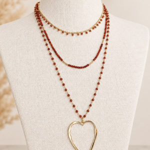 Ibu Jewels – Ketting Big Love – Brown Garnet