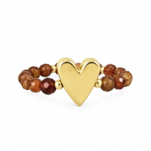Ibu Jewels – Ring Sweet Heart – Brown Garnet