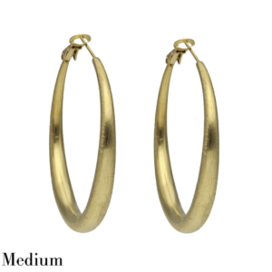 Camps & Camps – Oorbel Medium Oval – Mat Goud