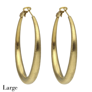 Camps & Camps – Oorbel Big Oval – Mat Goud