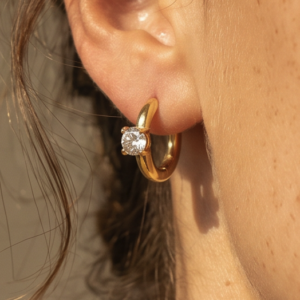 Camps & Camps – Oorbel Shiny Crystal – Goud - Afbeelding 2