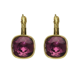 Camps & Camps – Oorbel Amethyst – Swarovski, Goud