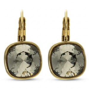 Camps & Camps – Oorbel Black Diamond – Swarovski, Goud