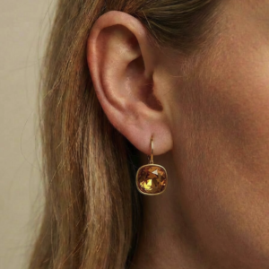 Alternative view of Camps & Camps – Oorbel Topaz – Swarovski, Goud