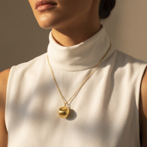Alternative view of Camps & Camps – Ketting Matte Statement – Gold