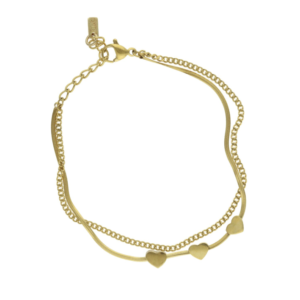 Camps & Camps – Armband Triple Heart – Gold