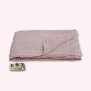 PimpsandPearls – Linnen Sjaal Rechthoek – Poeder Roze 140 x 180 cm