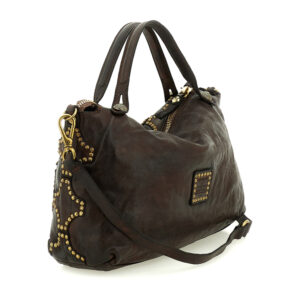 Campomaggi – Leren Schoudertas "Melissa" met Studs – Bruin - Afbeelding 3