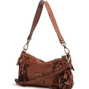 Alternative view of Campomaggi – Leren Schoudertas Orbetello "Natalia" – Cognac met Franjes