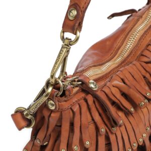 Campomaggi – Leren Schoudertas Orbetello "Natalia" – Cognac met Franjes - Afbeelding 4