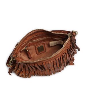 Campomaggi – Leren Schoudertas Orbetello "Natalia" – Cognac met Franjes - Afbeelding 6