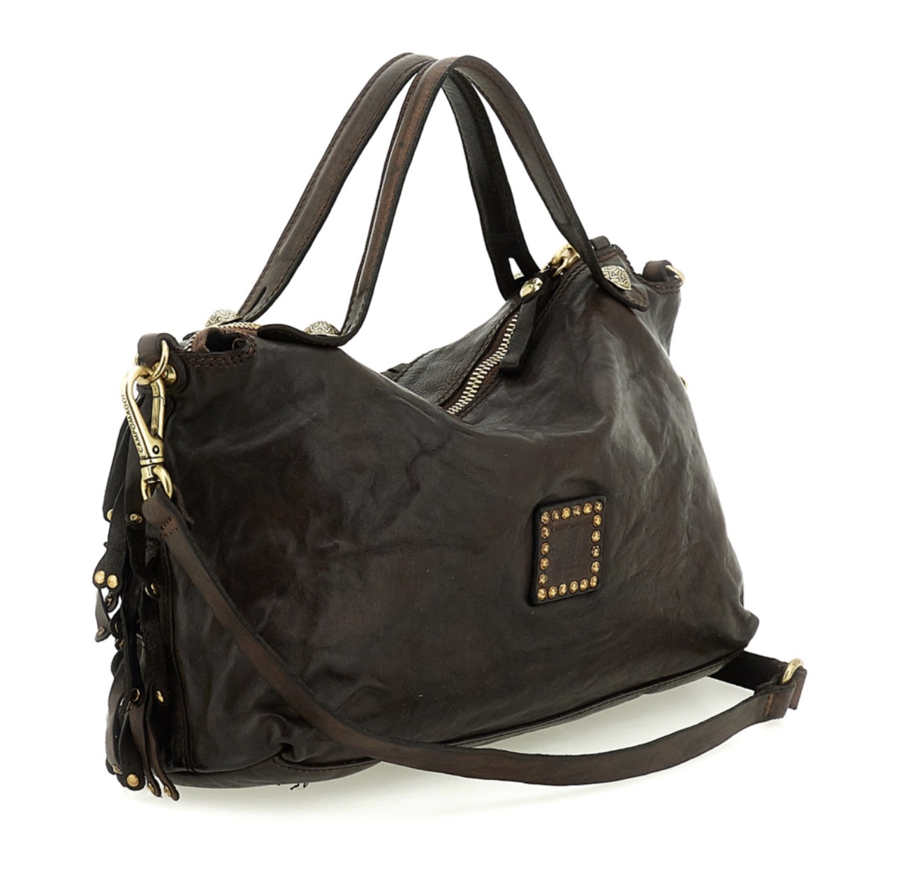 Campomaggi – Leren Schoudertas Orbetello "Melissa" – Bruin met Franjes - Afbeelding 3